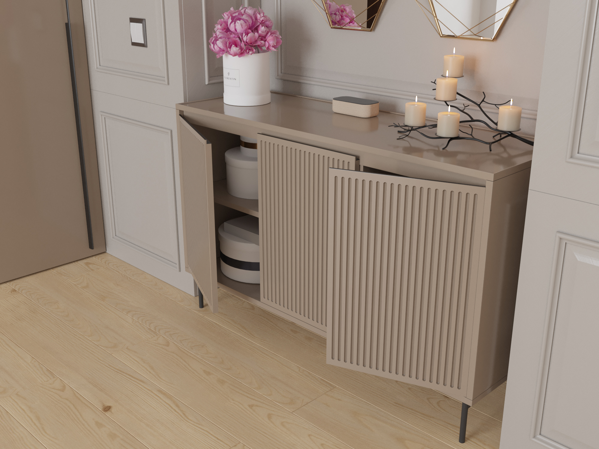 Ручка-профіль врізна Virno Lines 418 L=3000 чорний матовий